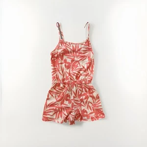 Old Navy Sz 8 Years Girls Romper Shorts Orange Tropical - Picture 1 of 4