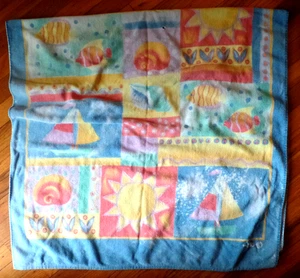 Vintage Distressed TROPICAL ESCAPE 100% Cotton Bath Beach Towel - Bild 1 von 7