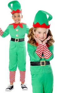 Bambini Elf Costume Aiutante di Babbo Natale Vestito Bambini Bambine Natività - Foto 1 di 5