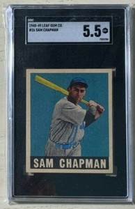 1948 Leaf Baseball Sam Chapman #26 Philadelphia Athletics SGC 5.5 EX+