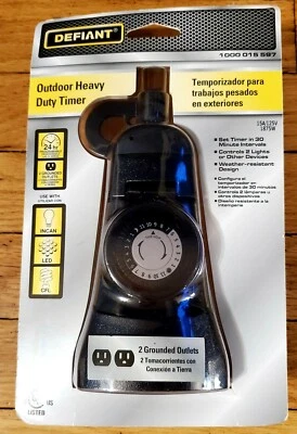 ×2 Temporizador de alta resistencia desafiante para exteriores salida a tierra programable resistente a la intemperie Foto 1 de 4