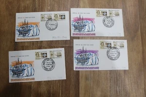 1972-73 AAT 200th ANNIV COOK IN ANTARCTIC WCS BASE CANCEL FDC COVER SET OF 4 - Picture 1 of 2