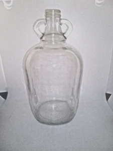 Vint 50 años + vaso transparente 1 galón jarra de vino 2 manijas para orejas líneas acanaladas vino - Imagen 1 de 7
