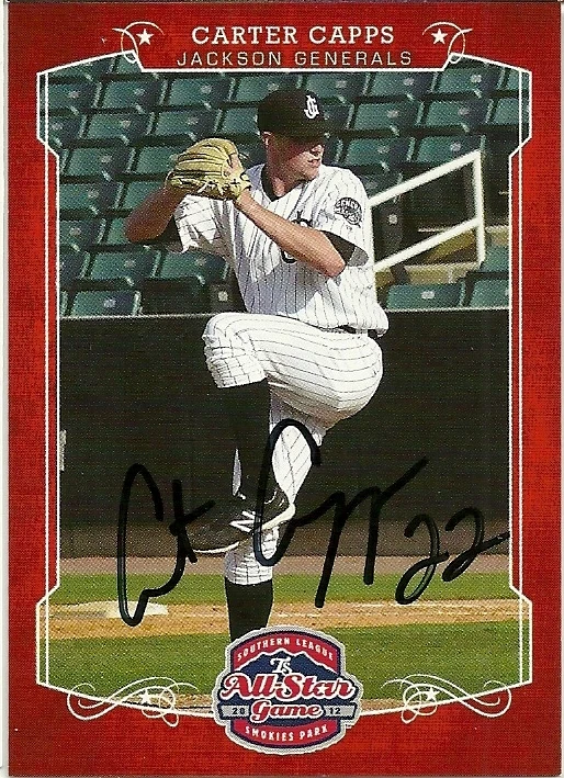 2012 Southern League CARTER CAPPS Signed Card MARLINS auto rc jackson generals - Image 1 of 1