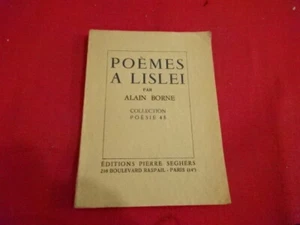 BORNE (Alain) - Poemes à Lislei.  - Picture 1 of 4