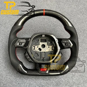 Real Carbon Fiber Steering Wheel Fit For 2016-2024 Lamborghini Huracan - Picture 1 of 9