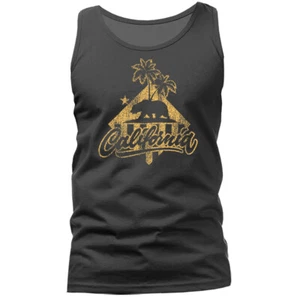 Golden State California Republic Cali Bear Cali Life Style Surfboard Tank Top - Picture 1 of 9