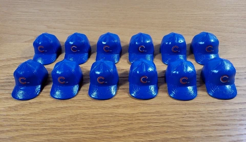 (Lot of 12) Chicago Cubs Helmets Blue Miniature Plastic Small Baseball Hats Caps Cover