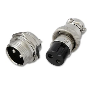 1-set 2 Pin Male Female Panel Chassis Harness AC-DC Power Connector Plug Kit - Picture 1 of 20
