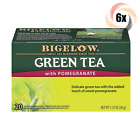 6x Boxes Bigelow Green Tea With Pomegranate | 20 Pouches Per Box | 1.37oz