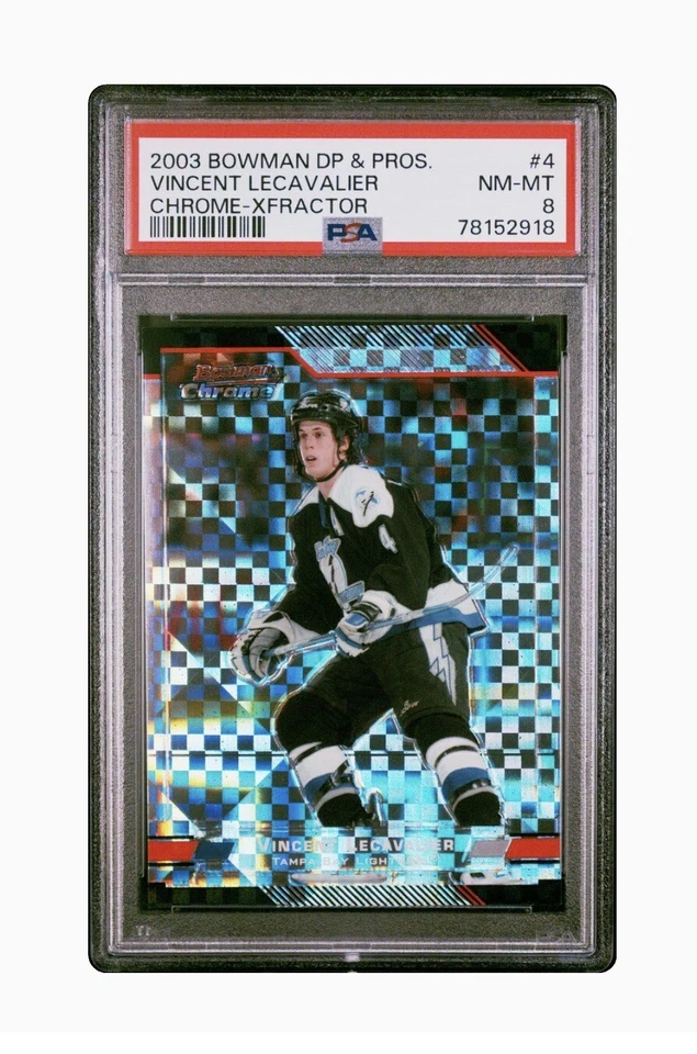 2003 Bowman Chrome DP & Prospects X-Fractor /150 Vincent Lecavalier PSA 8 NMMT - Image 1 of 1