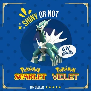 Dialga Shiny or Non ✨ 6 IV Competitive Customizable Pokémon Scarlet Violet - Picture 1 of 5