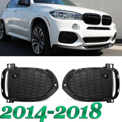 For BMW X5 F15 14-18 Honeycomb M Sport Grill Front Bumper Fog Light Cover Grill Foto 1 de 4