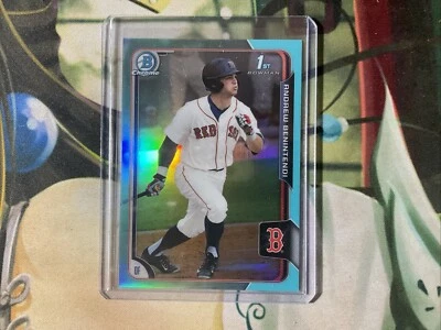 Bowman Chrome 2015 refractor azul claro. RC Béisbol Andrew Benintendi RC Como Nuevo Foto 1 de 4