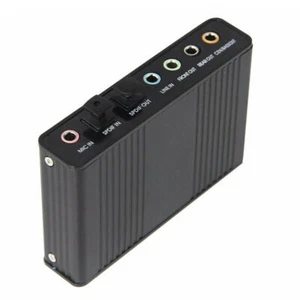 Externe 6 Kanal USB 5.1 Soundkarte Surround Audio Adapter SPDIF für PC Laptop - Bild 1 von 6