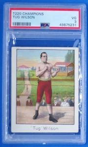 1910 T220 Mecca Cigarettes Champions Prize Fighter Tug Wilson PSA 3 - Picture 1 of 2