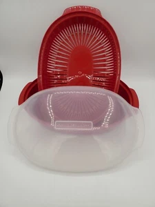 KitchenAid Microwave Steamer Red Oval 3pc Set MPN W10796139 Casserole Dish - Picture 1 of 7