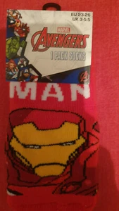 IRON MAN SLIPPER SOCKS, 3.5- 5, CHRISTMAS, BIRTHDAY. - Picture 1 of 2