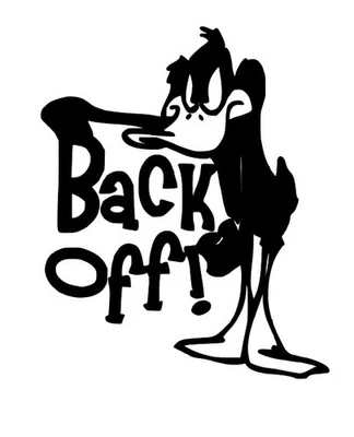 Calcomanía de vinilo Back Off elige tamaño y color Foto 1 de 4