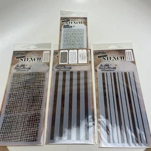 Tim Holtz Layering Stencil Stampers Anonymous 4 Item Lot - Picture 1 of 9