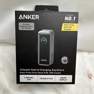 Anker 9.6K Foldable-Plug Prime Ultra Fast Charger w/ Smart Display 2x USB C port - Image 1 of 4