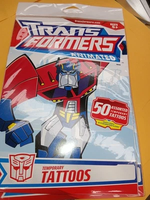 Transformers Animated Temporary Tattoos New 5+ 50 Assorted Temporary Tattoos - image 1 of 4