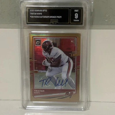 2020 Donruss Optic Bronze #129 Tristan Wirfs Rookie Auto RC TB Buccaneers GMA 9 - Image 1 of 2