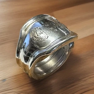 Löffel Ring Vintage Silberbesteck Schmuck Band Recycling Schmuck Erbstück Ring 11,5 - Bild 1 von 7