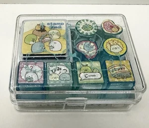 Sumikko Gurashi Gummistempelset - 8 Stempel mit 1 blauem Stempelkissen - leicht gebraucht - Bild 1 von 7
