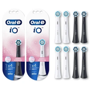 Spazzole a innesto originali Oral-B iO 4x/8x - spazzole di ricambio morbide nero/bianco - Foto 1 di 25