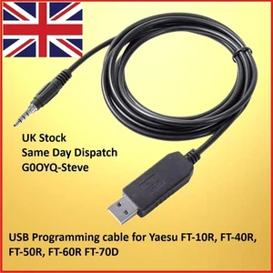USB Programming Cable For Yaesu FT-10R FT-40R FT-50R FT-60R FT70 FT-70DE FT-70DR - Picture 1 of 4