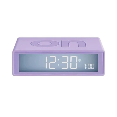 Lexon Flip Classic LCD Digital Alarm Clock  - Purple - Image 1 of 3