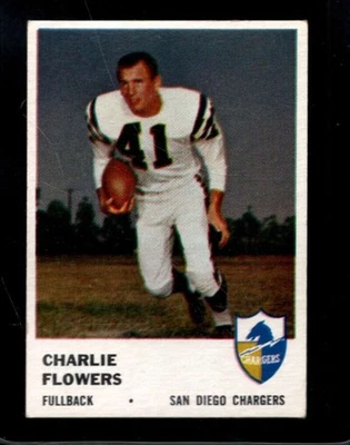 1961 Fleer #156 Charlie Flowers EX Chargers *X118915 - Image 1 of 2