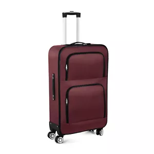 Valigia 20" trasporto viaggio softshell trolley trolley trolley omologato compagnia aerea - Foto 1 di 11