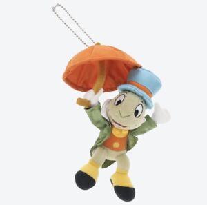Authentic Japan Tokyo Disney Jiminy Cricket Plush Badge toy Keychain Pinocchio