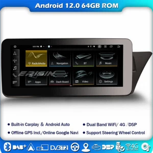Android 13 Car Stereo DAB+Sat Nav CarPlay 4G GPS Wifi For Audi A4/A5/B8/S4 4+64G - Picture 1 of 12