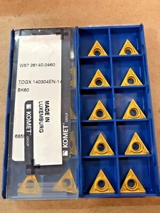 KOMET CARBIDE INSERTS W57 26140.0460 TOGX140304EN BK60 QTY10 - Picture 1 of 1