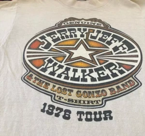 Vintage 1976 Jerry Jeff Walker T-Shirt für Herren Damen Kurzarm weiß IN405 - Bild 1 von 4