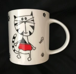 Fairmont & Main England Kätzchen Katze Kaffeetasse mit Pfotenabdrücken - Bild 1 von 3