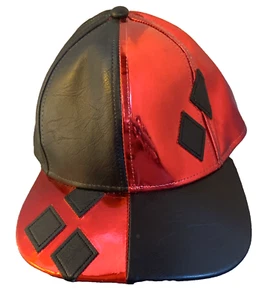 Harley Quinn Leather Metal Cap Snapback Hat DC Comics Batman Joker New With Tag - Picture 1 of 6