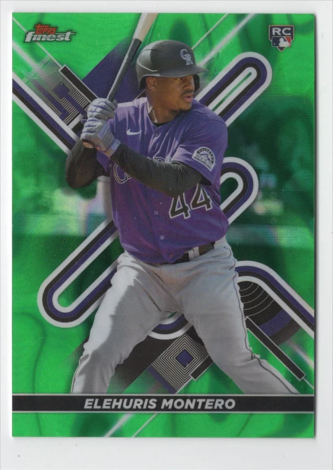 2022 TOPPS FINEST GREEN /99 Elehuris Montero - Albuquerque Isotopes #199 - Image 1 of 2