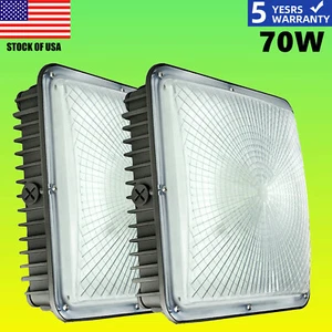 LED Canopy Light 70W,40W, Bright White 5500K Parking Garage Security,Area Lights - Picture 1 of 4