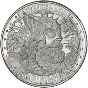 Ronda artística BU de plata fina AM Crossing Bifrost Asgard Yggdrasil Odin 1 oz .999 - Imagen 1 de 2