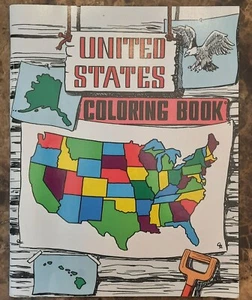 Vintage Coloring Book 1983 United States of America by A. Daniel Zook - Picture 1 of 4