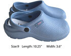 Medical Nursing Womens Ultralite Clogs W/Heel Strap Non-Slip Shoes Ceil Blue 9