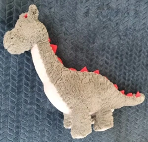 M&S Green Dinosaur Dragon soft toy 02909615 red spikes - Picture 1 of 7