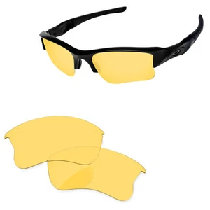 Crystal Yellow Replacement Lenses For-Oakley Flak Jacket XLJ Sunglasses - Picture 1 of 5