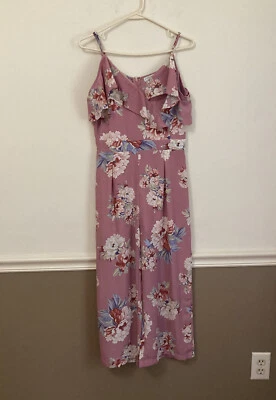 Mono para mujer Paper Crane PEQUEÑO rosa floral hombro frío Foto 1 de 4