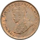 Ceylon 1 Cent George V., 1922 Kupfer 4,7 g Original  #Z1079