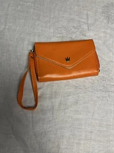 Donbrook Handmade Crown Small Pouch Wristlet orange Wallet - Picture 1 of 7